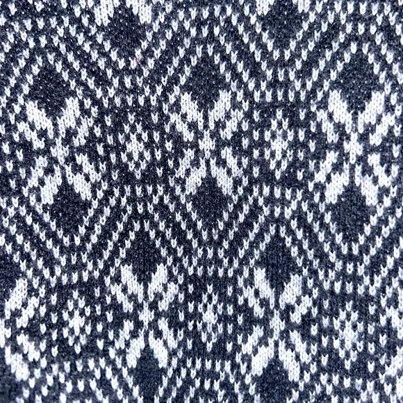 IF IT WERE ME Sweater DRESS Cowl Neck Dark GRAY/WHITE Printed Design Size SMALL - Picture 4 of 8